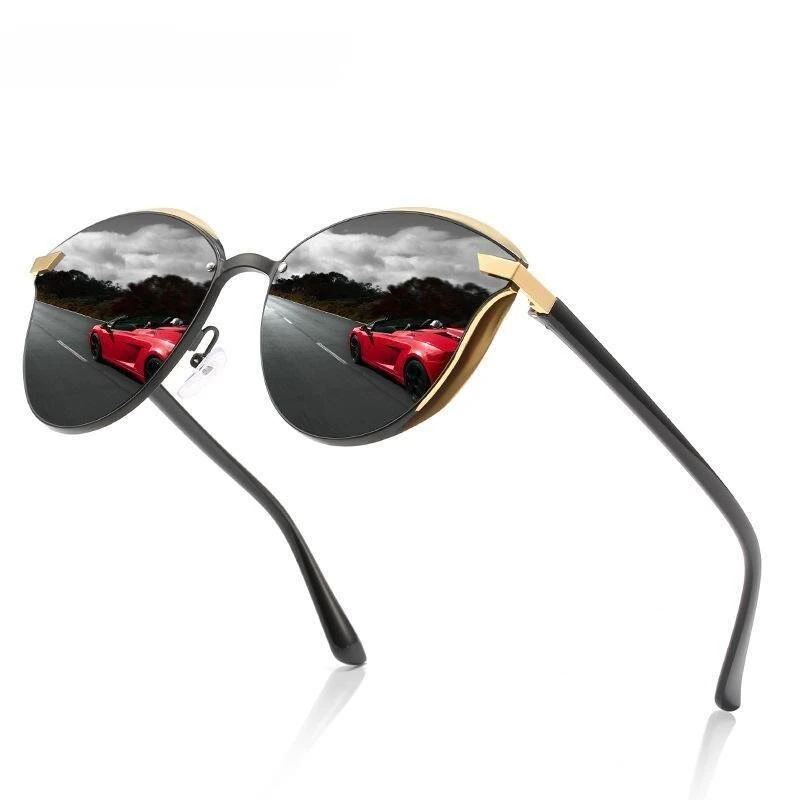 Mens Polarized Sunglasses Luxury Fashion Cat Eye Retro Metal Colorful Lens Oculos UV400 Sun Glasses (image for) Mens Polarized Sunglasses Luxury Fashion Cat Eye Retro Metal Colorful Lens Oculos UV400 Sun Glasses